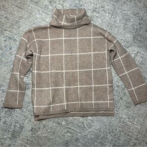 Madewell Wool Blend Brown Turtleneck Sweater Size S